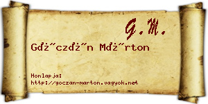 Góczán Márton névjegykártya