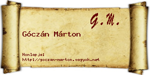 Góczán Márton névjegykártya